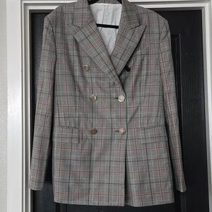 Calvin Klein Runway Simon Plaid Blazer 205W39NYC US Size 12 IT Size 48